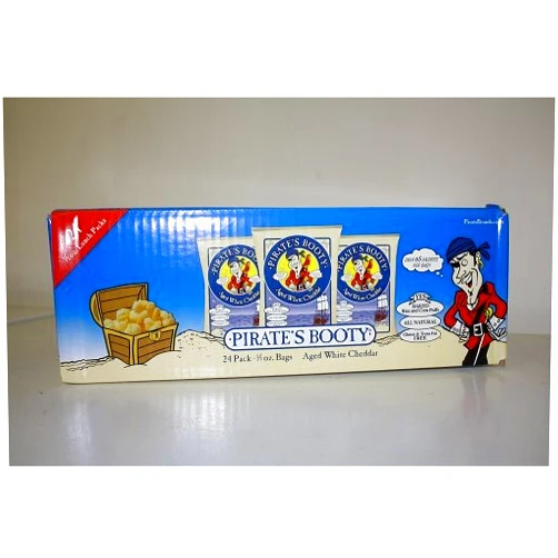 LASH LABS Pirates Booty Aged White Cheddar- All Natural Gluten and Trans Fat Free-24-1/2oz Bags