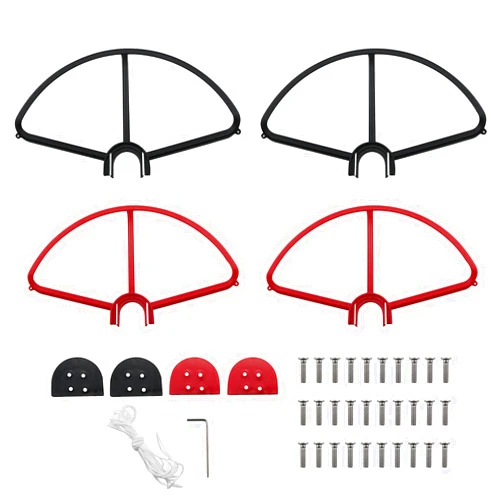 DGZZI Propeller Protector DGZZI 1Set Red and Black Propeller Blade Crash Guard Cover Bumper for Phantom 3, Prop Guard