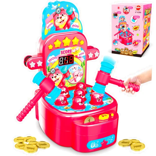 VATOS Whack Game Mole, Mini Electronic Arcade Game with 2 Hammers, Pounding Toys Toddler Toys for 3 4 5 6 7 8 Years Old Boys Girls, Whack Game Mole Toy, Developmental Toy Interactive Toy