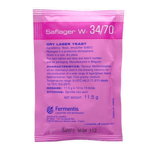 Fermentis 83-8661-58A1 Saflager W34/70 Dry Lager Yeast - 11.5g