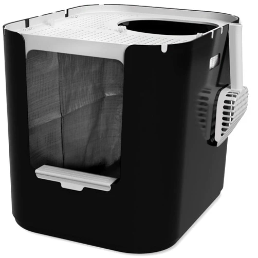 Modkat XL Litter Box, Top or Front-Entry Configurable, Includes Scoop and Liners - Black