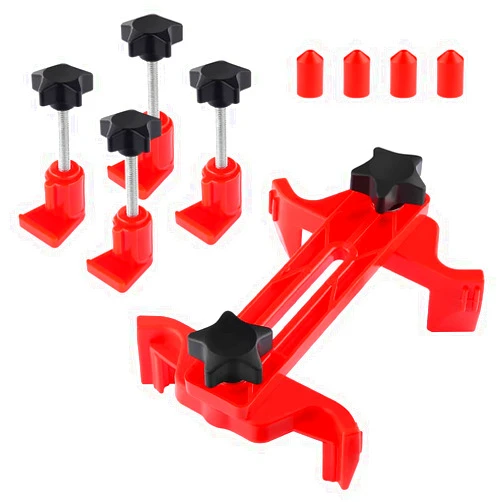 IHOTDER 5PCS Car Dual Cam Clamp Camshaft Kit - Anti Slip Locking Timing Tool Kit for Single/Twin/Quad Camshaft Clamp Engine - Universal Car Accessories Cam Bearing Tool