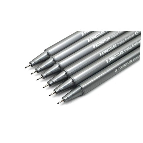 Staedtler Triplus Fineliner Black 0.3mm - Pack of Six
