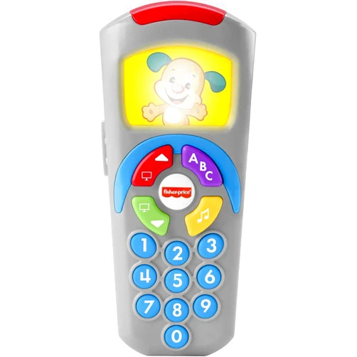 Fisher-Price Baby Learning Toy Laugh & Learn Puppy’s Remote Pretend TV Control with Music & Lights for Infants Ages 6+ Months​
