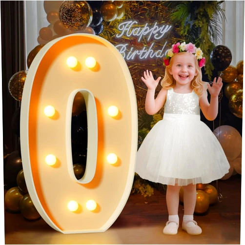 Mixifox 3FT Marquee Letters O, Large Light Up Letters 3 Feet Tall with Lights, Big Letter for Wedding, Engagement, Graduation, Birthday Party Decorations, Pre-Cut Foam Board Kit