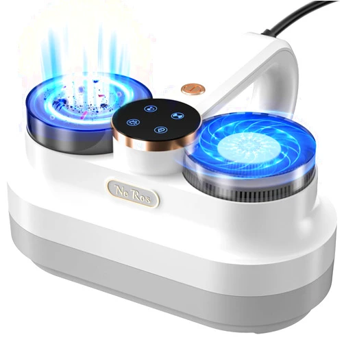 Ne Ros Anti-allergen Mattress Vacuum,Bed Vacuum Cleaner UVC,True HEPA,Ultrasonic Vacuum,Powerful Suction,Removes Pet Hair,Dust,Dander for Deep Clean On Fabric,NR004 (Gray+White)