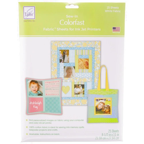 June Tailor Sew-in Colorfast Fabric Sheets,8.5 x 11 Inch