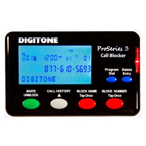 Digitone Communications Digitone ProSeries Call Blocker Powerful Up-to-Date SPAM Blocking for Landline Phones - Easy Setup, One Button Blocking of RoboCalls, Four Modes of Protection