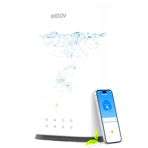 WELOV BoostMist Cool Mist Humidifier for Large Room, Smart Humidifier for Bedroom, 6L Home Humidifier for Plants, Quiet Ultrasonic Humidifier for Baby with APP/Voice Control, Auto Mode, H500 Pro