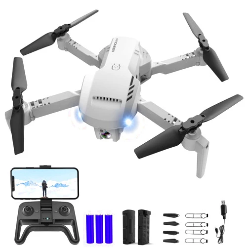 RADCLO Drone with Camera - 1080P HD FPV Foldable Mini Drone with Carrying Case, 2 Batteries, 90° Adjustable Lens, One Key Take Off/Land, Altitude Hold, 360° Flip, Drones for Boys and Girls