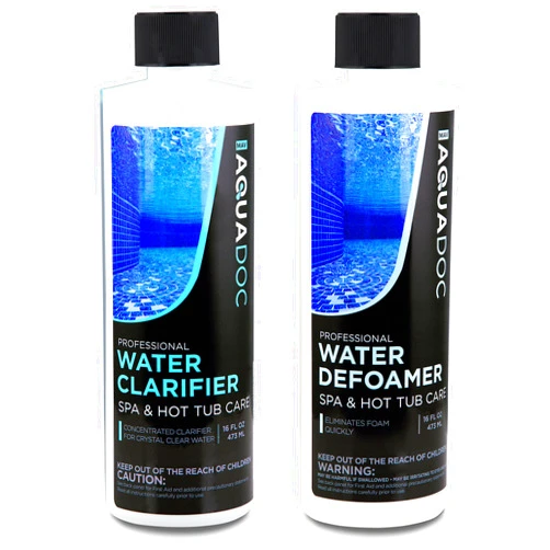 MAV AquaDoc AquaDoc Spa Clarifier & Spa Defoamer Hot Tub Chemical Kit - Includes 16oz Water Clarifier & 16oz Anti-Foam for Hot Tubs