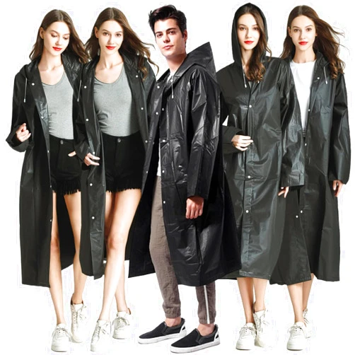 YUNLOVXEE Rain Ponchos for Adults Reusable, 5 Pack Raincoat for Women Men, Waterproof Rain Coat Gear with Hood Drawstring
