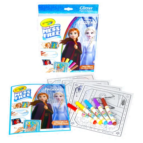 Crayola Frozen 2 Glitter Effects Color Wonder Set, Mess Free Coloring, Gift for Kids, 3, 4, 5, 6