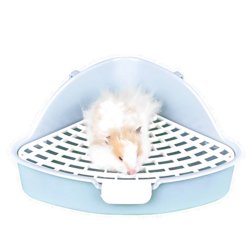RUBYHOME Triangle Potty Trainer Corner Litter Bedding Box Pet Pan for Baby Rabbit, Chinchillas, Small Guinea Pigs, Ferret, Galesaur