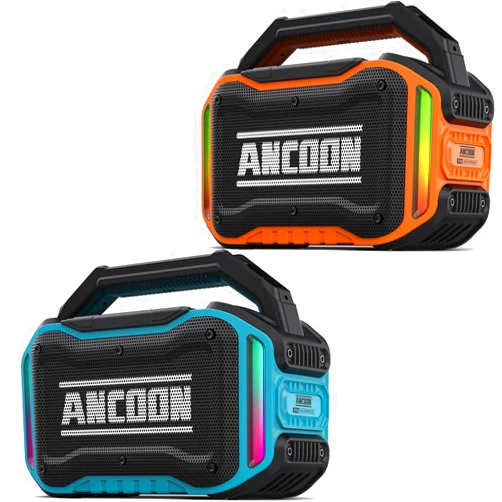 ANCOON Bluetooth Speakers Sky Blue+Orange