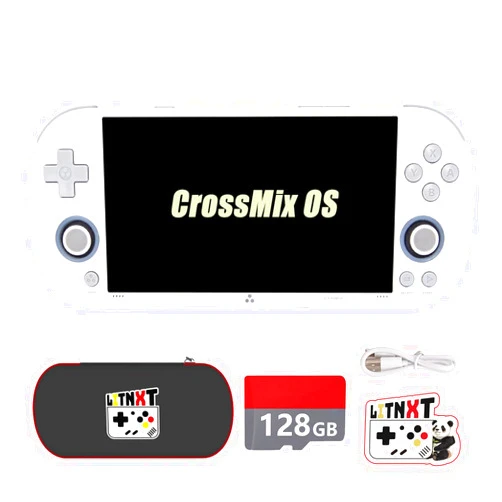 LITNXT TRIMUI Smart PRO with CrossMix OS Retro Gaming Console, 4.96 inch IPS Handheld Game Console Portable Retro Video Game Player with Storage Case, Xmas Gift for Adults