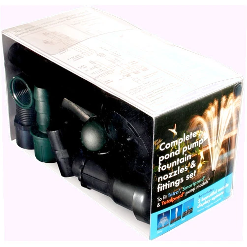 Pennington Aquagarden Complete Pond Pump Fountain Nozzles and Fittings Set, Fits Tetra, Smartpond and TotalPond Pump Models, 3 Beautiful Fountain Options,