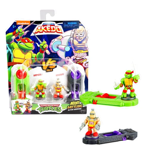 Akedo Legends of Akedo Teenage Mutant Ninja Turtles. Mini Battling Warriors Versus Pack Raphael Vs Krang