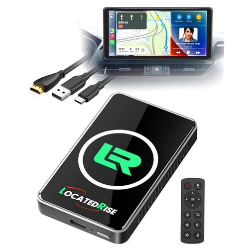 Locatedrise Magic Box 2026 Upgrade Edition (Built-in Cooling Fan) Wireless CarPlay Adapter & Android Auto Wireless Adapter, Stream Netflix, YouTube, for Cars with OEM Wired CarPlay/Android Auto