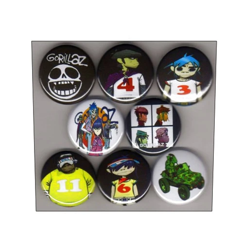 Gorillaz Set of 8-1 Inch Buttons