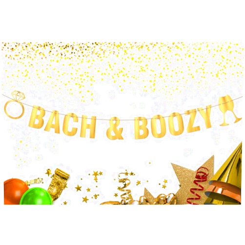 SS SPECIALTY STYLES Party Tarty-Bach & Boozy Banner Sign Garland Pre-strung For Bachelorette Party Champagne Bubbly Wine Bar Men Or Women-Women Bachelorette Party Decorations Naughty Hen Party Supplies