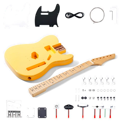 Leo Jaymz Print DIY Electric Guitar Kits (TL Cream Yellow (New))