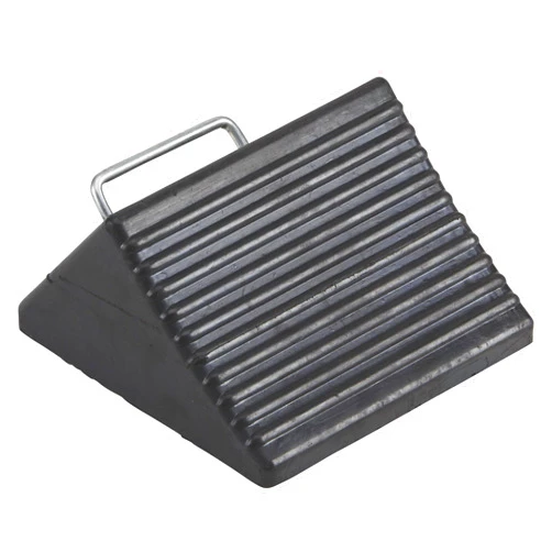Ironton Nylon Reinforced Rubber Wheel Chock with Handle
