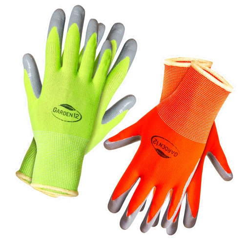Garden12 Gardening Gloves for Women. Super grippy Garden Gloves from Breathable Nylon with puncture-resistant nitrile