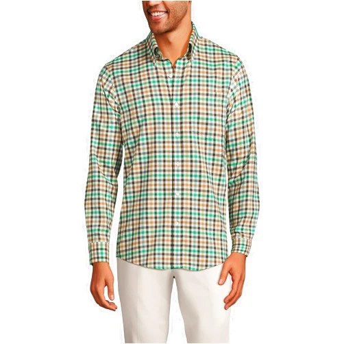 Lands' End Men's Traditional Fit No Iron Twill Shirt