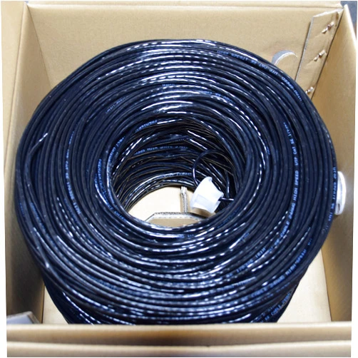 Premiertek 1000 Ft Cat5e 24AWG CCA UTP Solid 4-Pairs Network Ethernet LAN Cable Bulk Black (CAT5E-1KFT-BK)