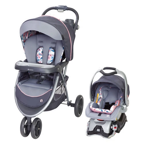Baby Trend Sky View Plus Baby Stroller with EZ Flex-Loc Infant Car Seat, Adjustable Canopy, Storage Basket & Cup Holders, Bluebell - Lightweight & Foldable Travel System for Toddlers & Infants