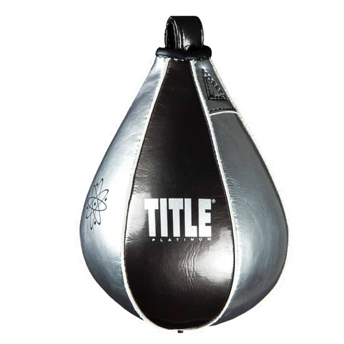 Title Boxing Platinum Atomic Speed Bag, Black/Platinum, 6