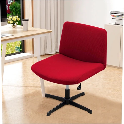 cjc Armless Chair Slipcover Office Chair Cover,Waterproof Criss Cross Chair Cover,Stretch Mid Back Wide Seat Accent Chair Covers,Extra Large Office Chair Seat Cover for Computer Task Vanity Chair