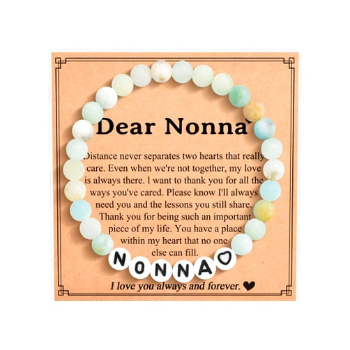IKIATY Gifts for Mom Mama Grandma Grammy Granny Gigi Mimi Nonna, Beaded Bracelets Birthday Mothers Day Christmas Jewelry Gifts for Women