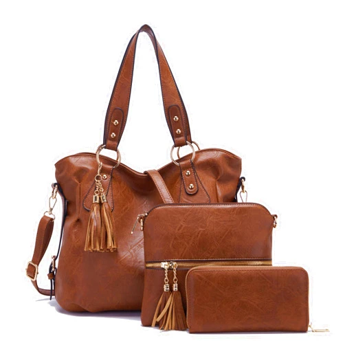 Qiyuer Purses And Wallets Set For Women Tote Handbags Large Hobo Bag Purse With Wallet 3PCS
