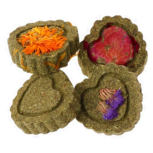 All Things Bunnies Heart Shaped Natural Hay Treat - 3 Flavors (Marigold)