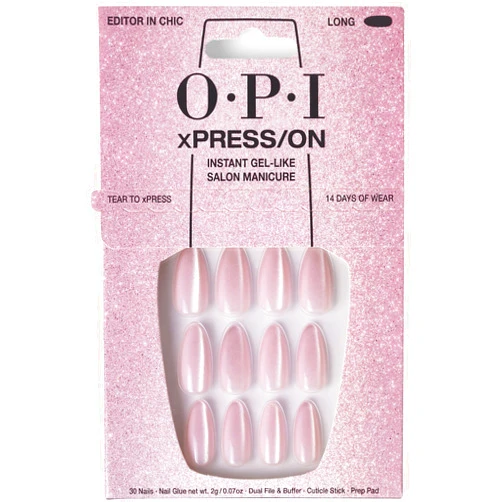 OPI xPRESS/ON Press on Nails | Long Almond Nail Art Press On Nails | With Nail Glue | Long Lasting, Reusable, Non-damaging