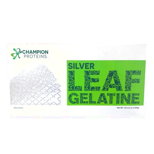 Champion Proteins Silver Leaf Gelatin Sheets, 400 Sheets, 170 Bloom, Champion Leaf Gelatine, 1/KG (2.2/Lbs)