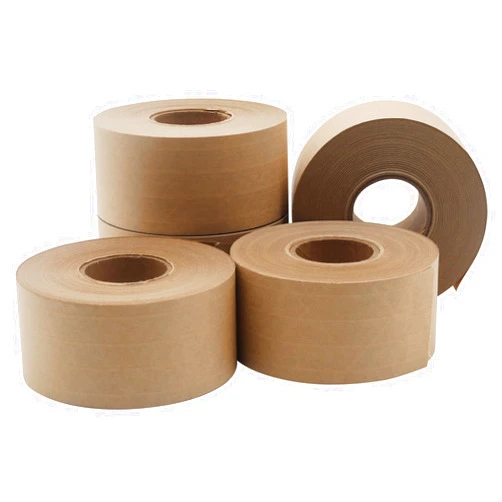 QILIMA Reinforced Water Activated Gummed Kraft Paper Tape, for Heavy Duty Secure Packing Shipping(5 Pack 1.88 inch x 164 ft)