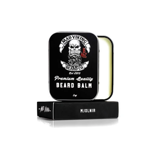 Mad Viking Beard Company Beard Balm for Men - All Natural, Handmade and Cruelty-Free, Medium to Heavy Hold, 2oz, Mjolnir