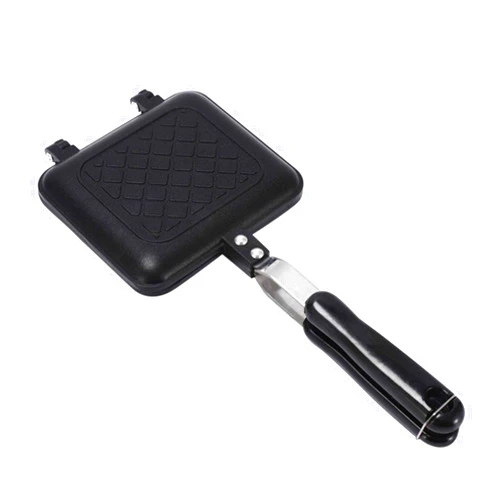 QOONESTL Double-Sided Frying Pan, Sandwich Maker, Double-Coated Non-Stick Grilled Sandwich and Panini Maker, Waffle Pancake Snack Griddle Pan Kitchen Tortillas Sandwich Maker