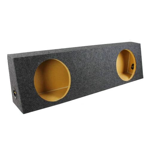 Q Power 2 Hole 12 Inch Subwoofer Enclosure for GMC & Chevy Single Cab Truck, Slim Sealed Behind Seat Subwoofer Box for Vehicle Sound System