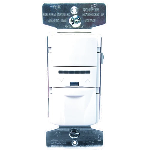 EATON VS106D1-W Vacancy Sensor with Dimmer INC/MLV 600W, White