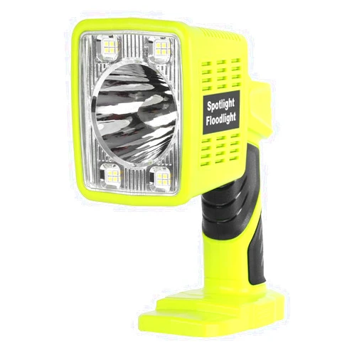 Wexibryndl 16W Cordless LED Handheld Flashlight for Ryobi 18V Battery, 1600LM Portable Flashlight Tool Work with 3 Modes Lighting for Camping, Fishing, Car Repairing, Job Site, Emergency