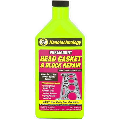 K & W K&W 401232 Permanent Head Gasket & Block Repair with Nanotechnology - 32 Fl Oz