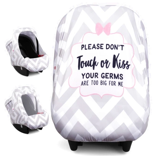 Metplus 2-in-1 Baby Car Seat Cover, Multi Use Cover for Baby Car Seat Canopy with Privacy Sun Shade, Protect Your Baby's Safety Seat with Style, Infant Carrier Covers for Boys & Girls