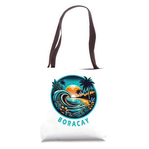Boracay Filipino Vacation Souvenirs Boracay Island Philippines Filipino Sunset Tote Bag