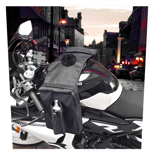SSNNUU Motorcycle Saddlebags,Durable Motorcycle Tank Bag for Storage Cargo & Drink,Universal Motorcycle Accessories Saddle Bags with Two Compartments for ATV/UTV/Motorcycle/Snowmobile