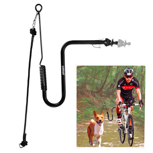 Petbetf Dog Bike Leash - Bike Dog Leash Attachment with Shock Absorber, When There is a 40-60 lbs Pull, The Hands Free Dog Bike Attachment Will Release Quickly for Safety (Black-w-z3) (Black-7)