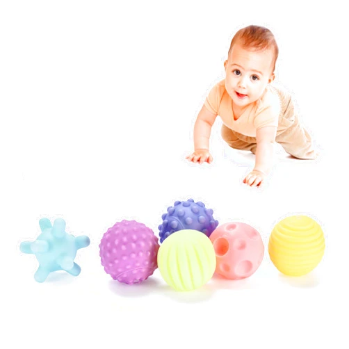 Botabee Balls for Babies - Textured Multi Soft Ball Set for Toddlers, Multicolored Montessori Toys for Infant Development, Safe and Educational Baby Toys